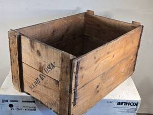lot 192 image: Kohler Wooden Crate and Motorcycle with Sidecar and Helmets