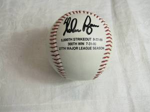 lot 30 image: Nolan Ryan Commemorative Baseball