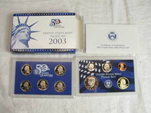lot 65 image: United States Mint 2003 Proof Set with Certificate of Authenticity