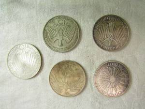 lot 79 image: Lot of 5 Deutsche Mark Coins Featuring 1972 Munich Olympics Commemorative Design
