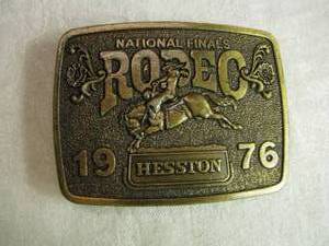 lot 83 image: Hesston National Finals Rodeo 1976 Limited Edition Buckle