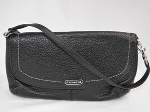 lot 21 image: Black Coach Wristlet Handbag