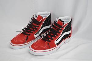 lot 28 image: Vans Sk8 Hi Bolt Racing Lightening Shoes