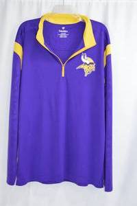 lot 40 image: Fanatics Minnesota Vikings Zip Front Pull Over, XL
