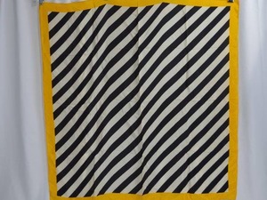 lot 123 image: Vintage Black Striped Echo Scarf with Tag