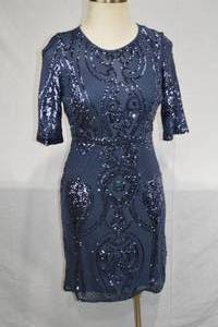 lot 134 image: R&M Richards Navy blue dress. 10P