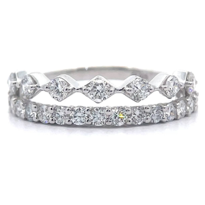 lot 15B image: NEW 1.10 Carat Diamond Double Row Illusion Ring VIDEO