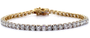 7 Carat Diamond Tennis Bracelet in 14k Yellow Gold *VIDEO*