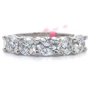 lot 11 image: 2 Carat Diamond Five-Stone Ring in 14k White Gold