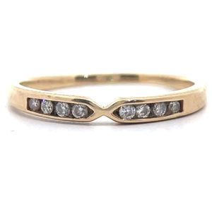 lot 20 image: Slim 0.25 Carat Natural Diamond Pinched Channel Ring in Yellow Gold VIDEO