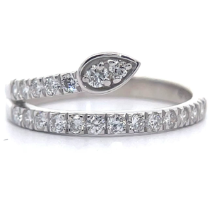 lot 27 image: NEW 0.54 Carat Diamond Coiled Leaf & Vine Ring VIDEO