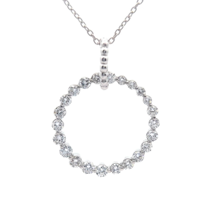 lot 29 image: NEW 1.14 Carat Diamond Eternity Circle Pendant Necklace