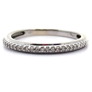 lot 29B image: 0.10 Carat Natural Diamond Slim Ring in White Gold
