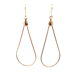 lot 34B image: Artistic Wire Tear Drop Earrings in 14k Yellow Gold