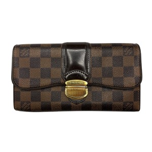 lot 16D image: Louis Vuitton Portefeuille Sistina Damier Ebene Long Wallet Pre-Owned Retail $950