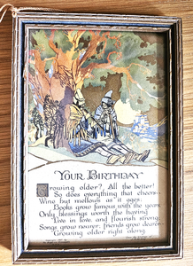 lot 5 image: Buzza 1927 Your Birthday Lithograph Print
