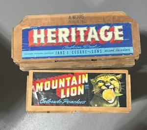 lot 72 image: Set of Two Wooden Grape Cases