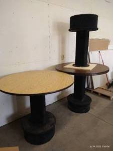lot 8 image: (3) Large Bar Tables