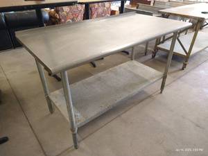 lot 10 image: Stainless Steel TableCounter