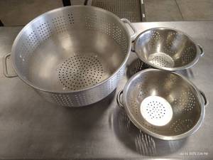 lot 37 image: (3) Colanders