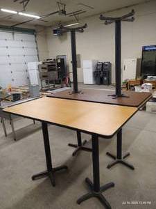 lot 79 image: (3) Heavy Duty Bar Tables