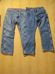 lot 93 image: (2) Pairs of Wrangler Fleece-Lined Jeans 34x30