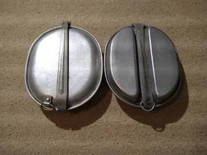 lot 96 image: Vintage Military Mess Kits