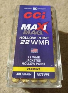 lot 113 image: New Box 22 WMR Hollow Point Ammo