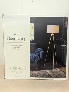 lot 32 image: Ellis Tripod Floor Lamp Brass - Threshold - 60