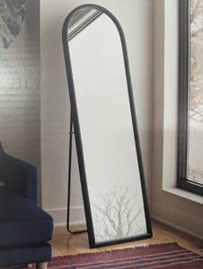 lot 3 image: 20x65 Arch Floor Mirror Black - Threshold Easel Back