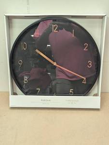 lot 90 image: 16 Luxe Wall Clock BlackBrass - Threshold Sleek Round Design for Home Decor