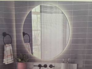 lot 95 image: 28 Round LED Wall Mirror White - Threshold