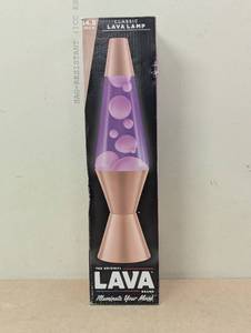 lot 99 image: LAVA 14.5 Rose Gold Novelty Table Lamp Electric Wax Motion Light