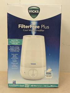 lot 87 image: Vicks Filter Free Plus Cool Mist Ultrasonic Humidifier - 1.2gal