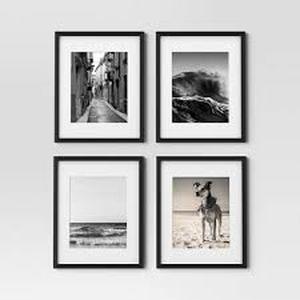 lot 96 image: Set of 4 - 11x14 Traditional Picture Frames Black - Room Essentials