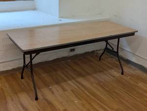 lot 111 image: 6 Foot Folding Table - Solid