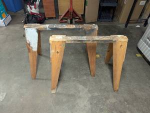 lot 151 image: Two well built Saw Horses - Project Ready - 37 x 32