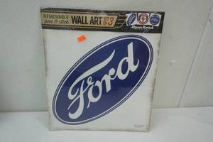 lot 20 image: Ford & Mustang Removable Peel & Stick Wall Art-Set of 3 NEW