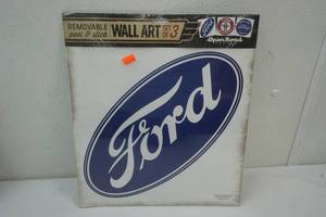 lot 21 image: Ford & Mustang Removable Peel & Stick Wall Art-Set of 3 NEW