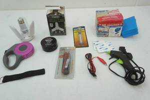 lot 59 image: LED Light Bulbs, InflatorDeflator-New, Lead-Free Rosin Core Solder, 3M sticky, mini glue gun, mink oil paste, Spot-Knot Bobber Stop and more