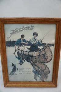 lot 60 image: Vintage Heddon Advertising in 8x10 Frame