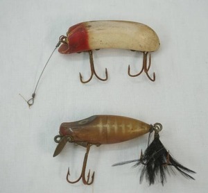 lot 119 image: Vintage Lures P&K Bright Eyes & Heddon River Runt