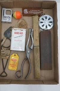lot 156 image: Vintage Fishing Tools, Scales and other items