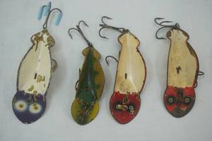 lot 189 image: 4ct Vintage Bucks Baits Spoonplugs