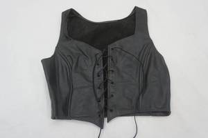 lot 263 image: Womens Lace-Up Leather Vest