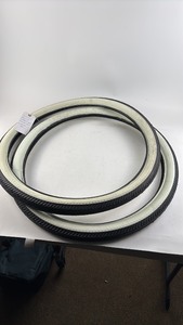 lot 27 image: Vintage NEW Carlisle Lightning Dart White Wall Bicycle Tires 26x2.125, Pair