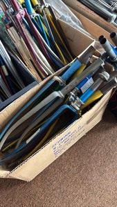 lot 52 image: Collection of Vintage Bicycle Forks in Various Colors