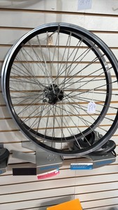 lot 76 image: Pair of 24 Bicycle Wheels with Spokes