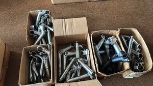 lot 86 image: Collection of Vintage Bicycle Stems Assortment