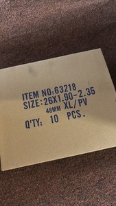 lot 92 image: Boxt of 10 - 26x1.90-2.35 Presta Bike Tubes